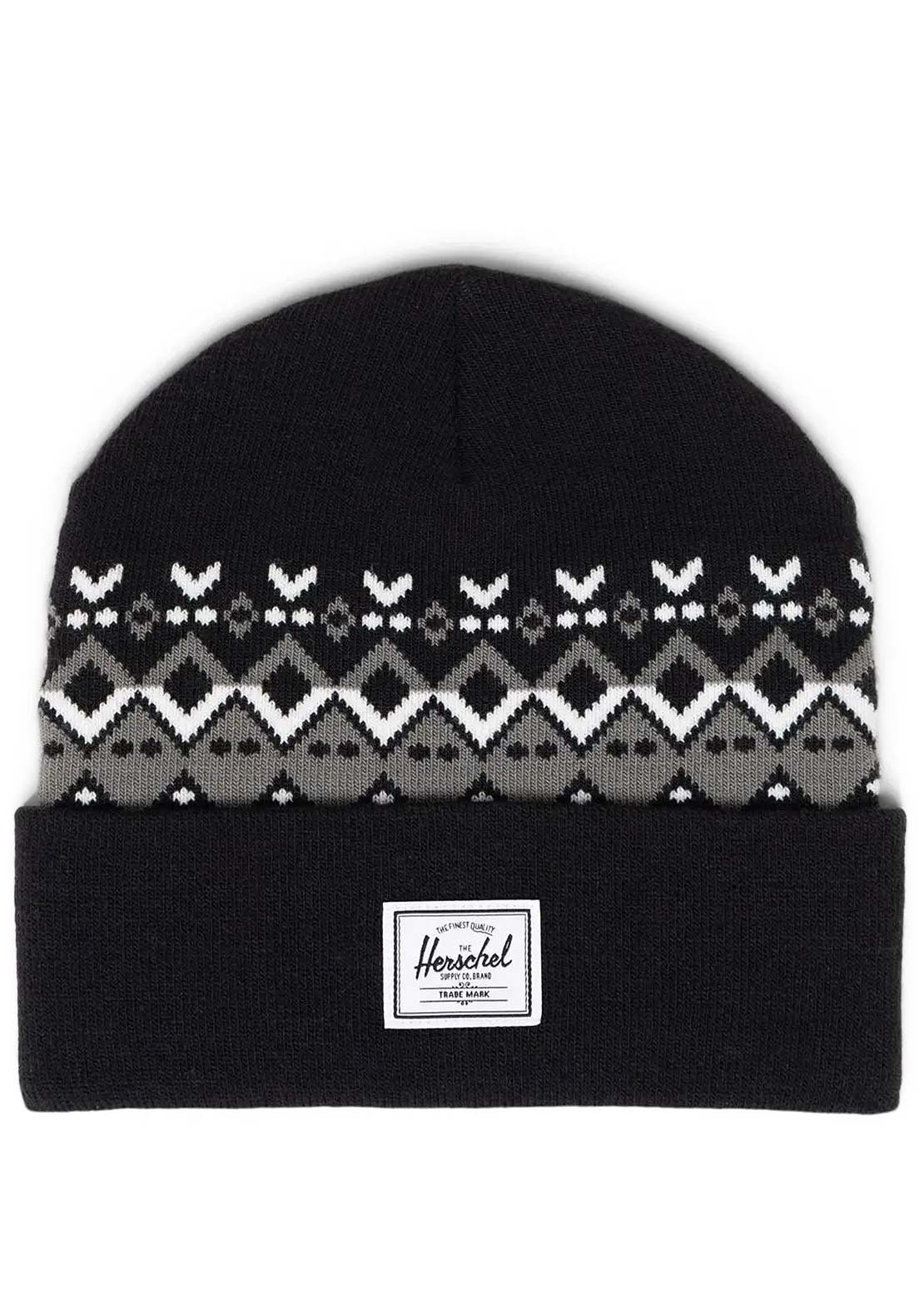 Herschel Elmer Fair Isle Beanie Black Fair Isle