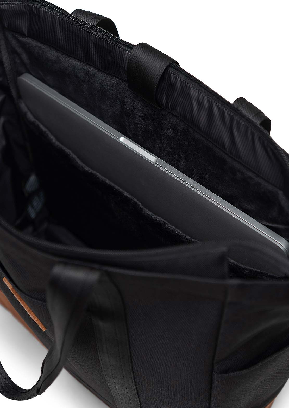 Herschel Heritage Tote Bag Black/Saddle Brown