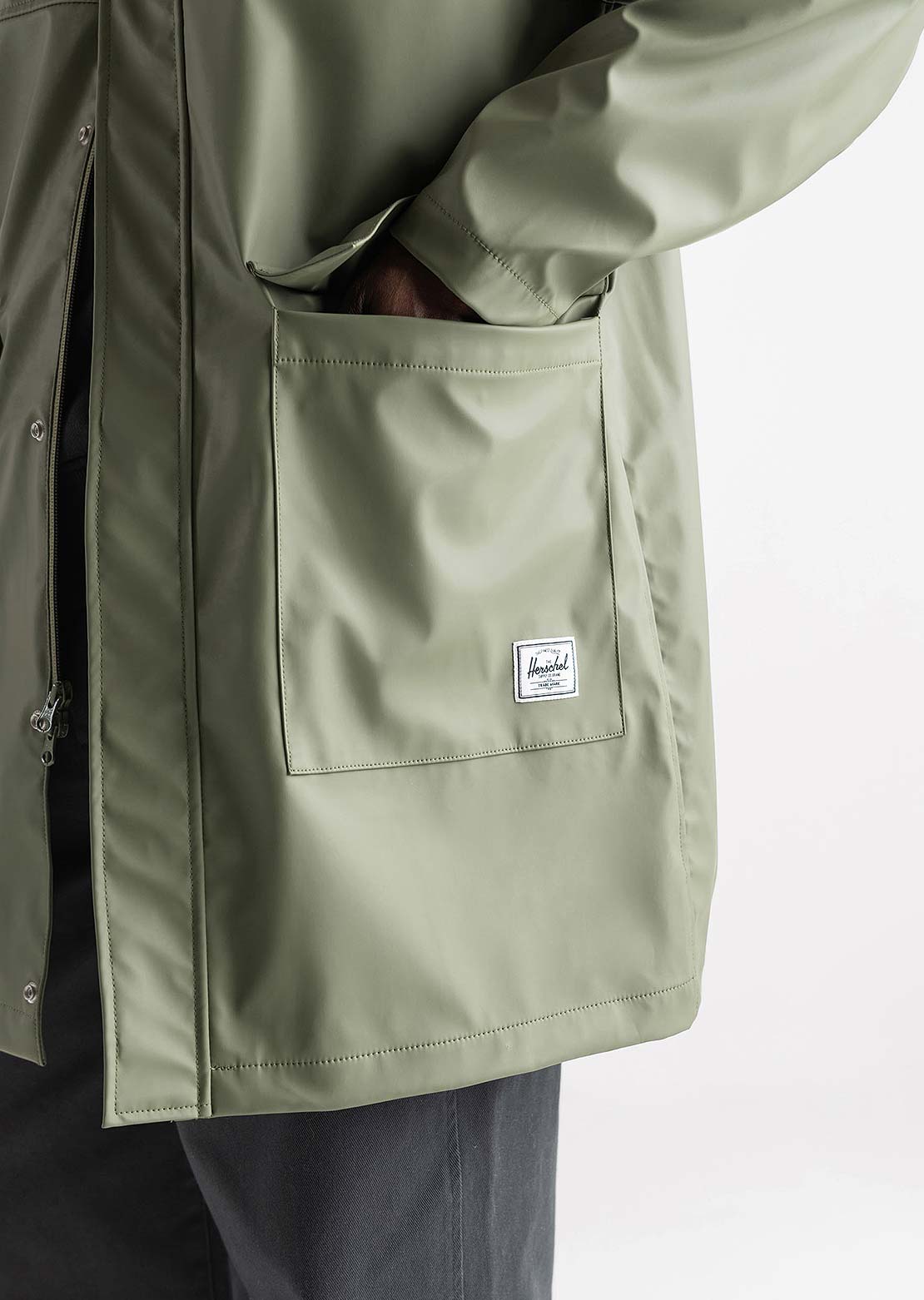 Herschel Men's Long Classic Rain Jacket Four Leaf Clover