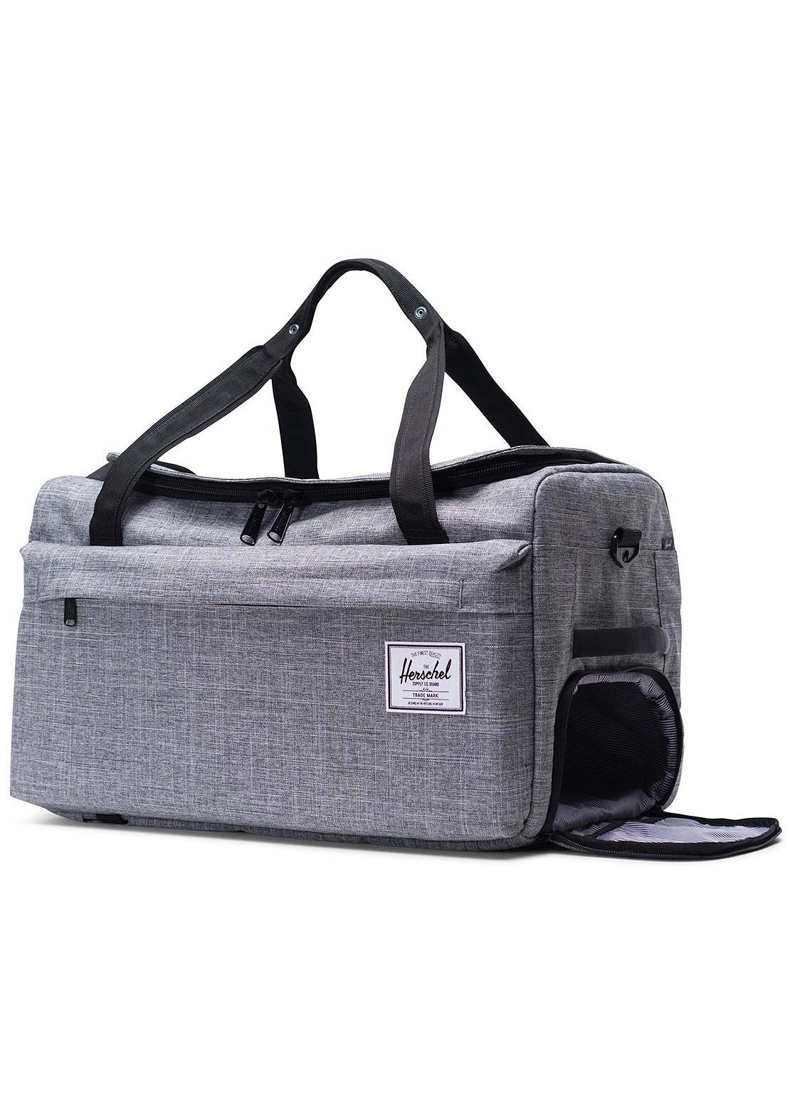 Herschel Outfitter Duffel Bag Raven Crosshatch