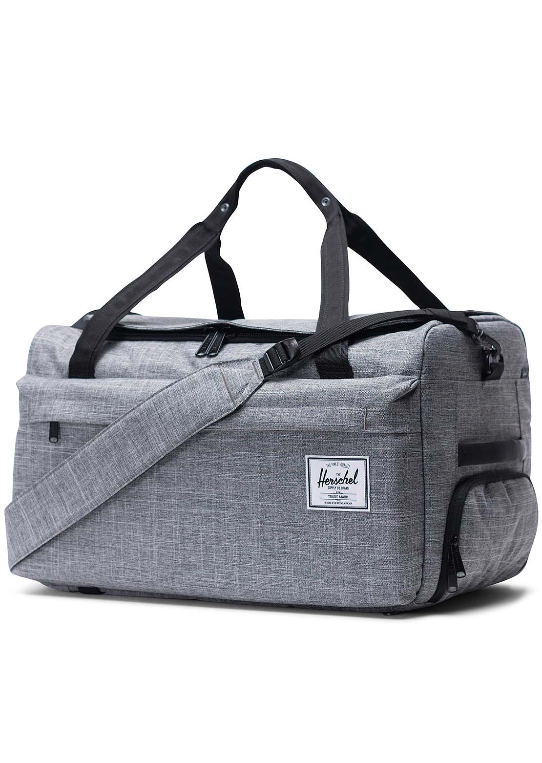 Herschel Outfitter Duffel Bag Raven Crosshatch