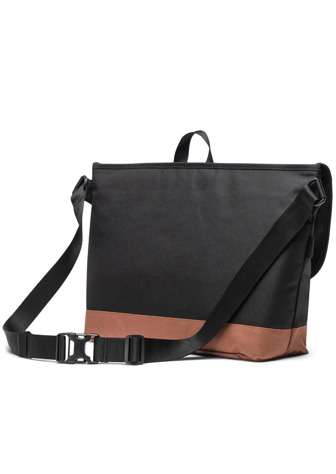 Herschel Unisex Cove Messenger Bag Black/Saddle Brown