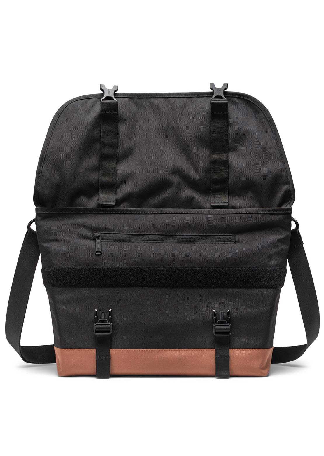 Herschel Unisex Cove Messenger Bag Black/Saddle Brown