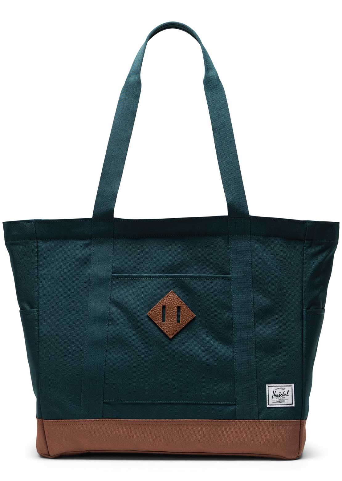 Herschel Unisex Heritage Tote Bag Dark Sea/Saddle Brown
