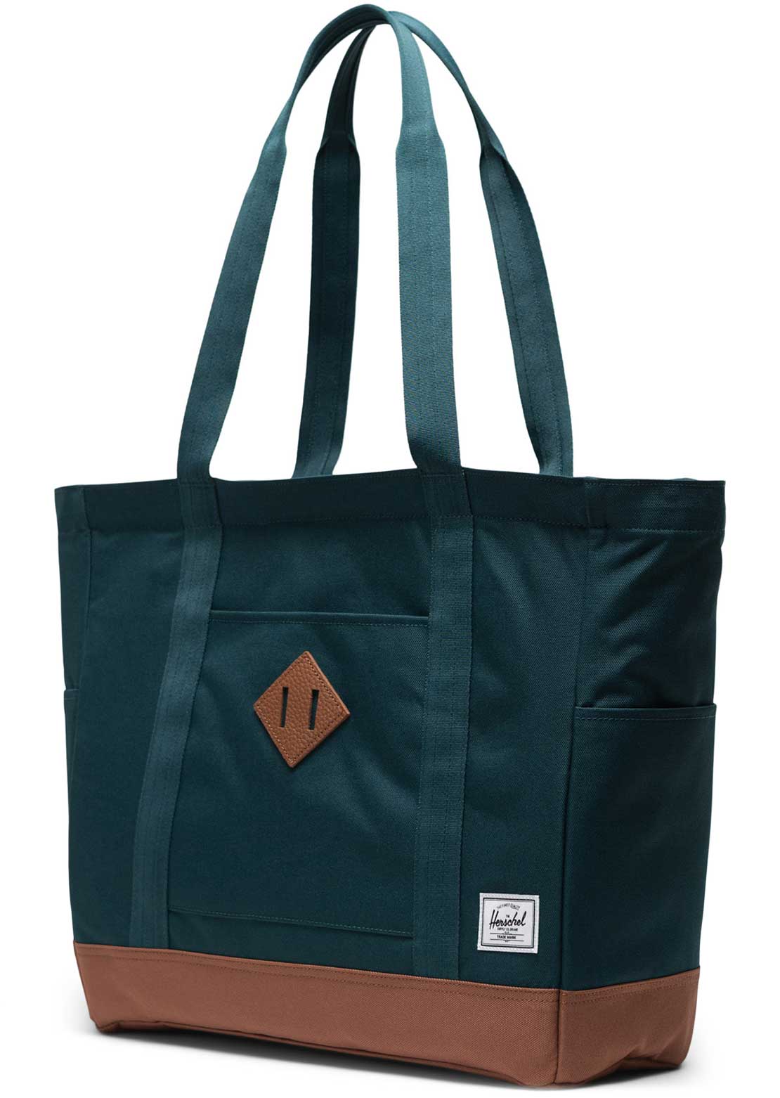 Herschel Unisex Heritage Tote Bag Dark Sea/Saddle Brown