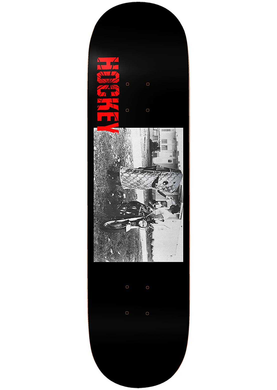Hockey Lay Flat Shape 1 Skateboard Deck Black