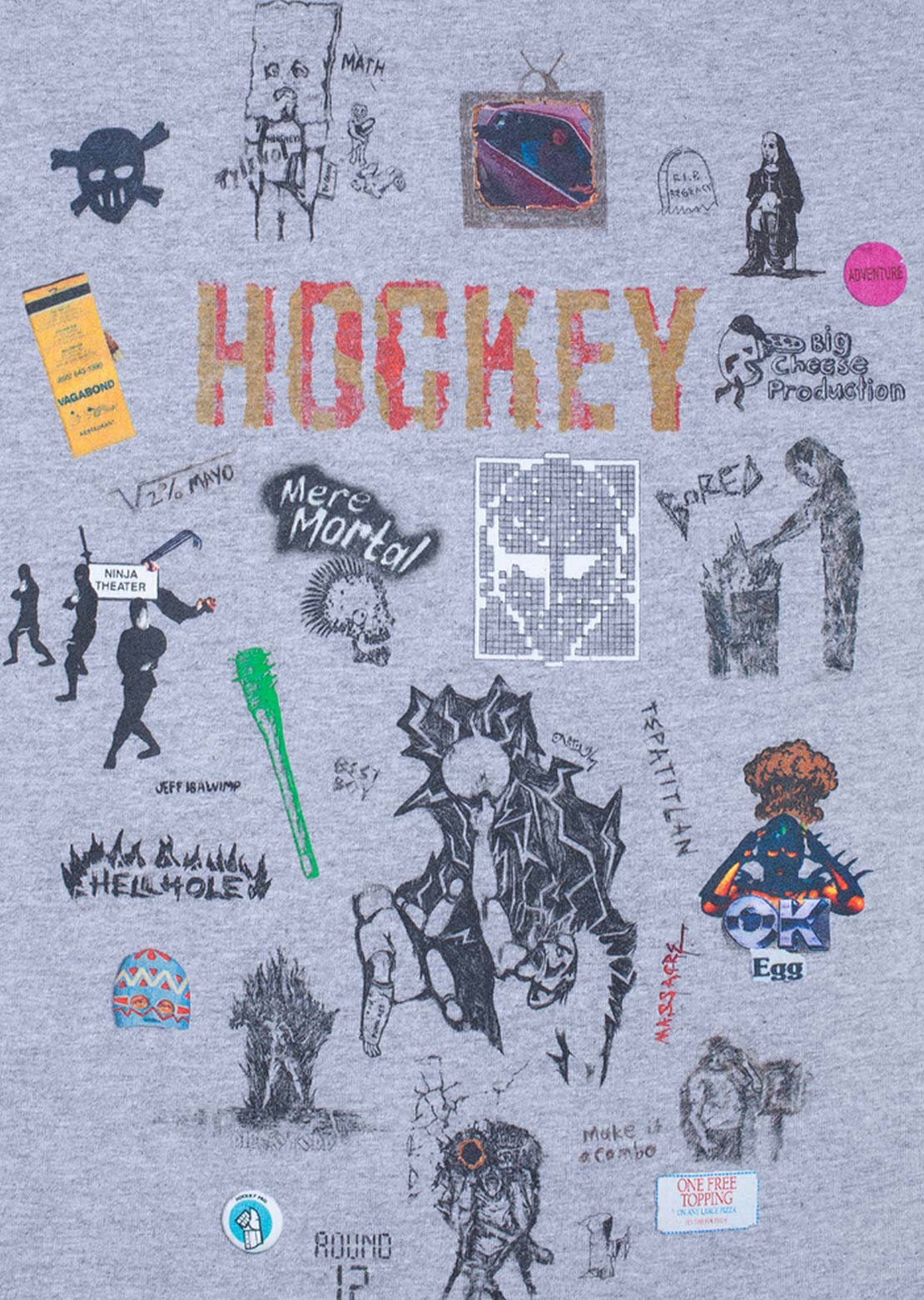 Hockey Unisex Paper Cover T-Shirt Sport Grey