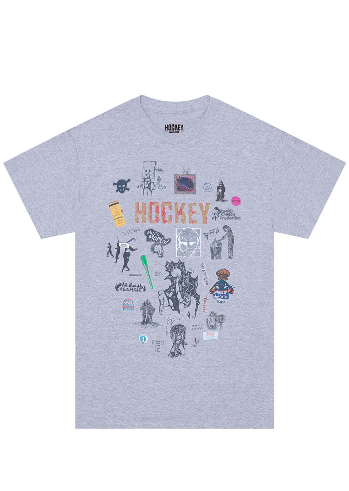 Hockey Unisex Paper Cover T-Shirt Sport Grey