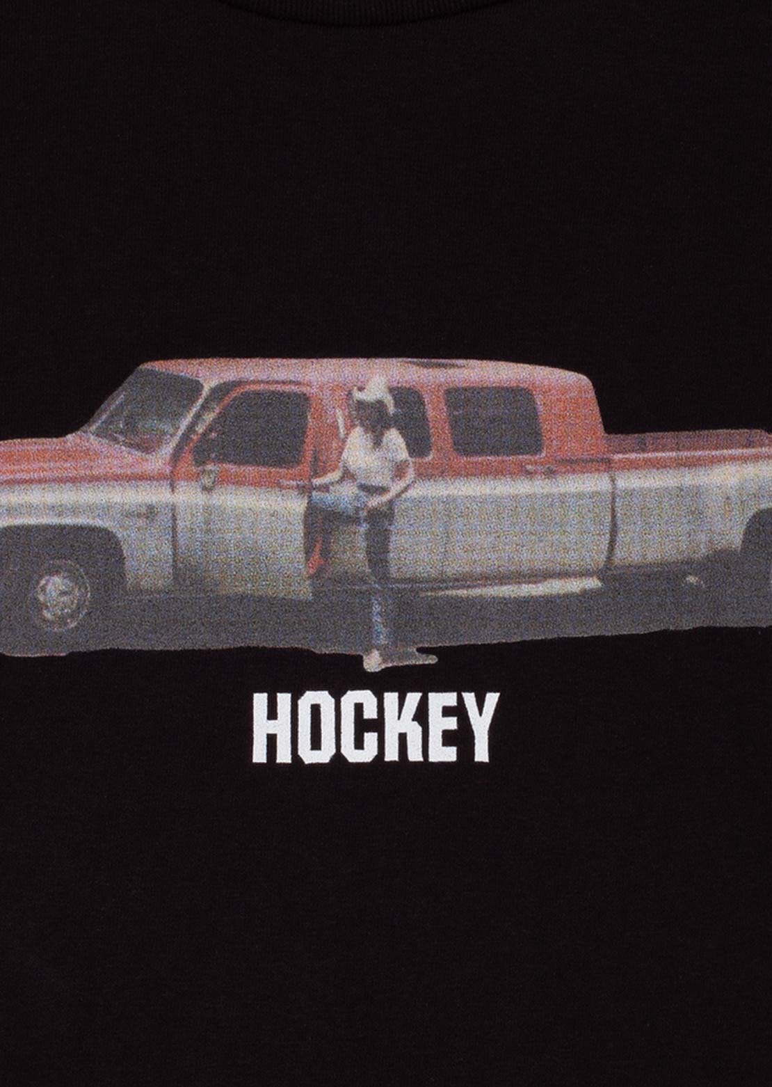 Hockey Unisex Truck The Long Way T-Shirt Black