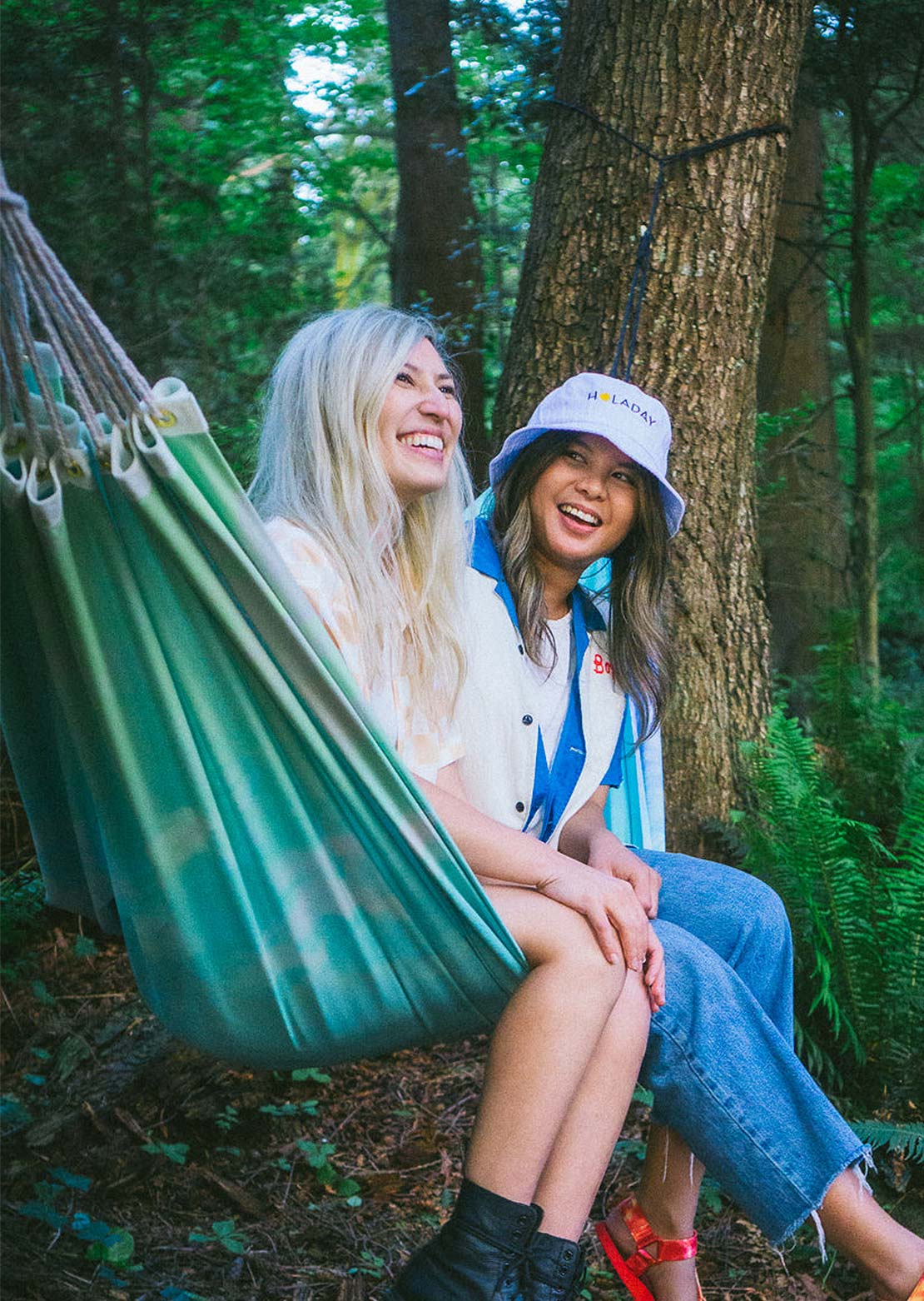 Holaday WKNDRS Sunset Canvas Hammocks Light Blue