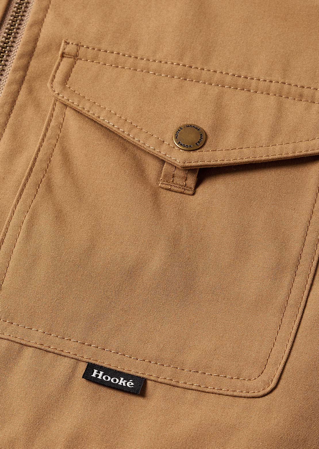 Hooké Men's Cabin Pile Vest Maple & Dark Brown