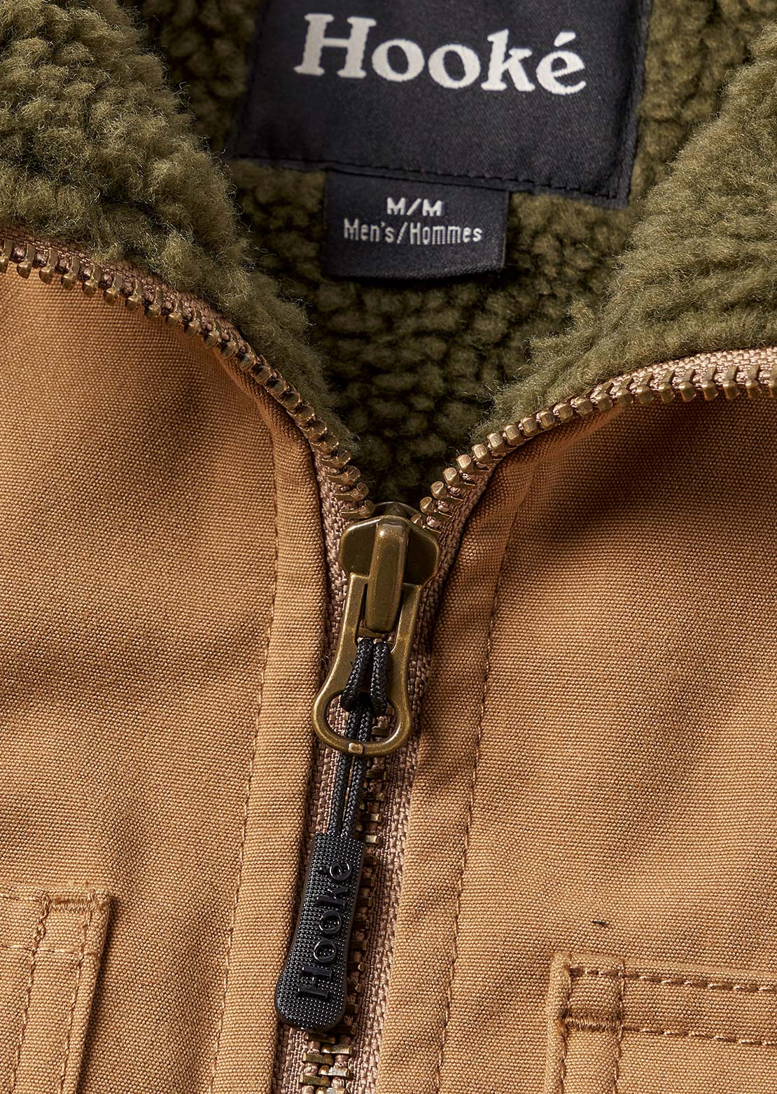 Hooké Men's Cabin Pile Vest Maple & Dark Brown