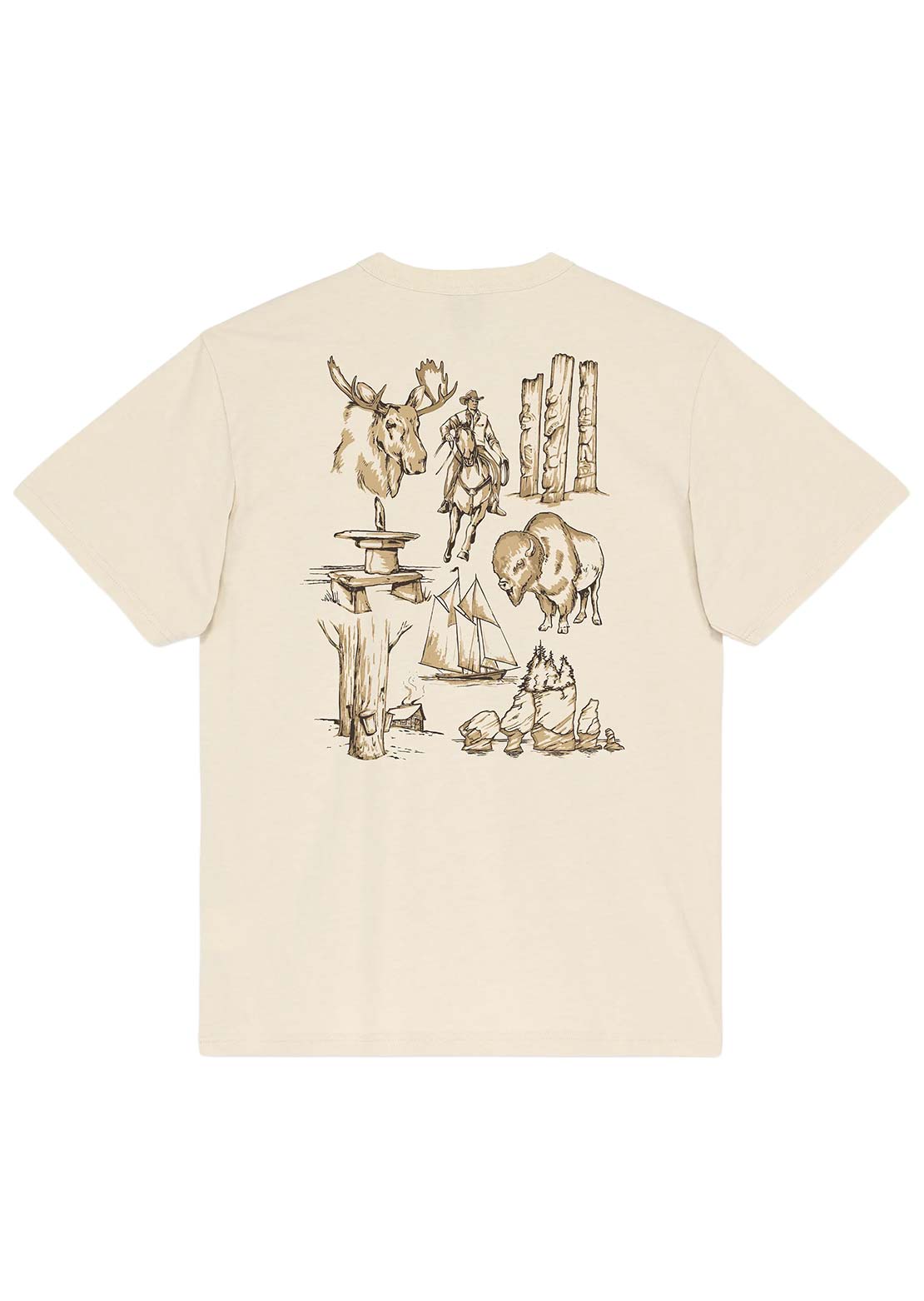 Hooké Men's Canadian Icons T-Shirt Heather Oatmeal