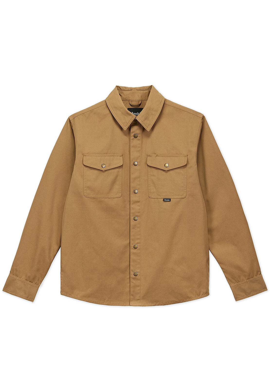 Hooké Men's Canvas Button Up Shirt Maple Brown