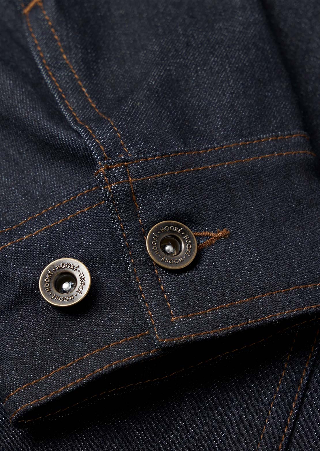 Hooké Men's Denim Trucker Work Jacket Blue Denim