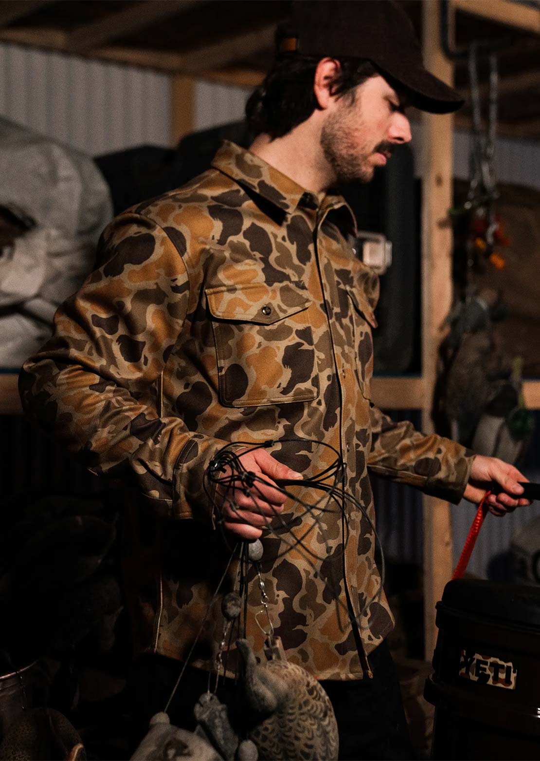 Hooké Men's Duck Camo Flannel Button Up Shirt Duck Camo