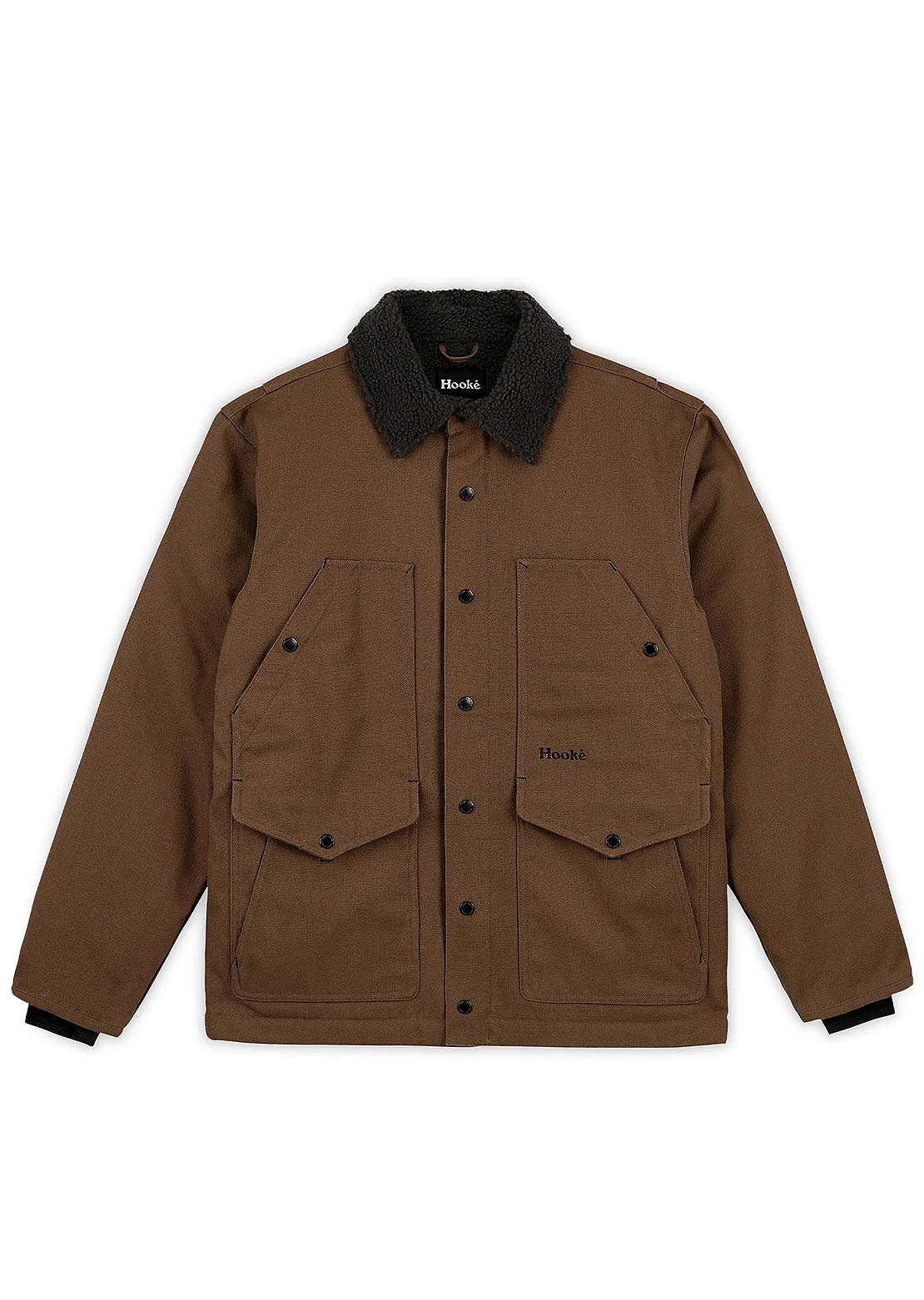 Hooké Men's Laurentides Pile Work Jacket Dark Brown