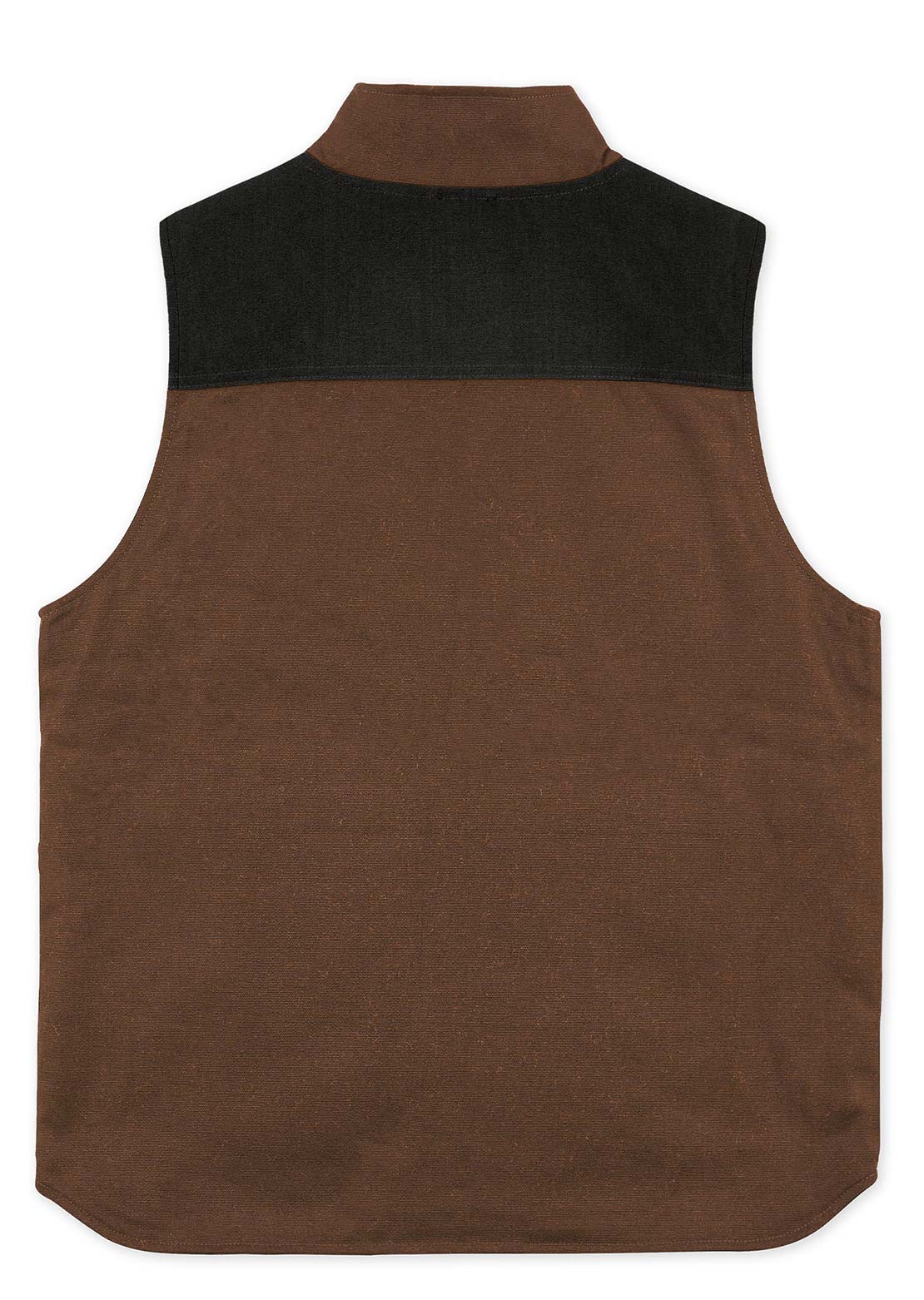 Hooké Men's Mustang Pile Work Vest Dark Brown & Black