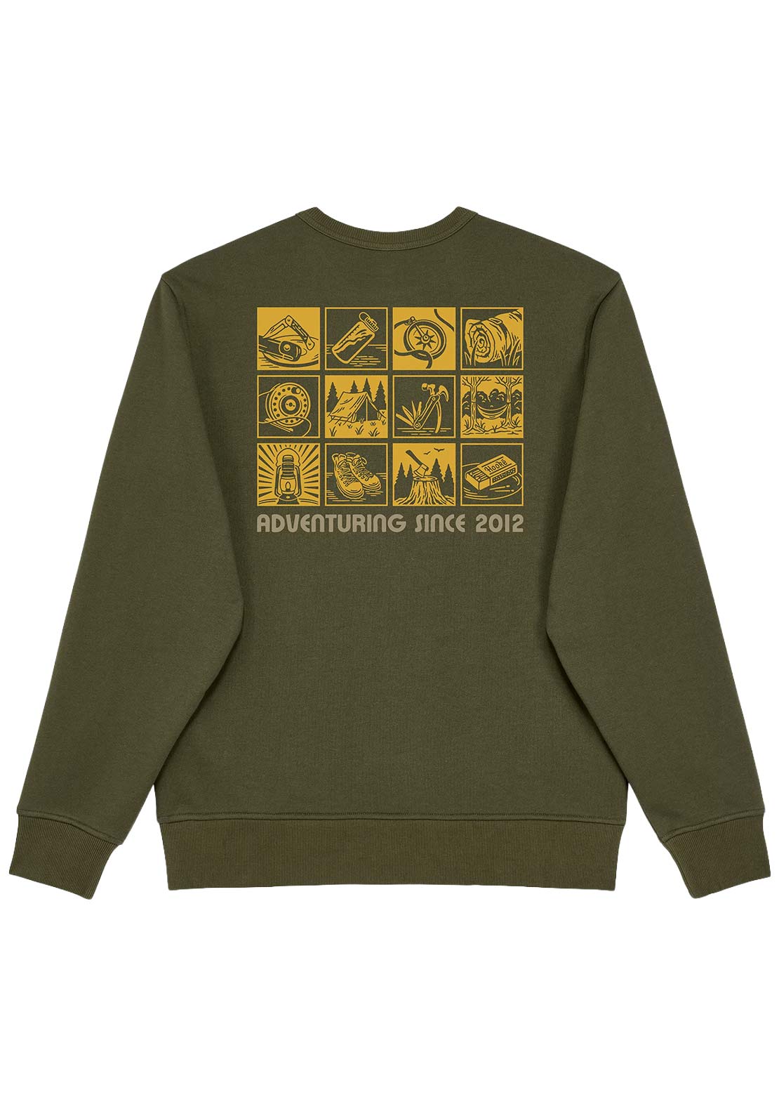 Hooké Men's Outdoor Essentials Crewneck Sweatshirt Dark Olive