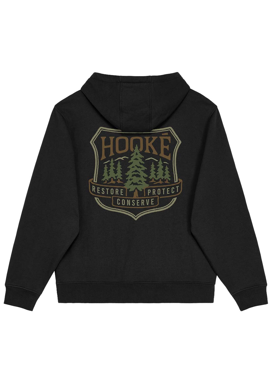 Hooké Men's Pine Trees Hood Black