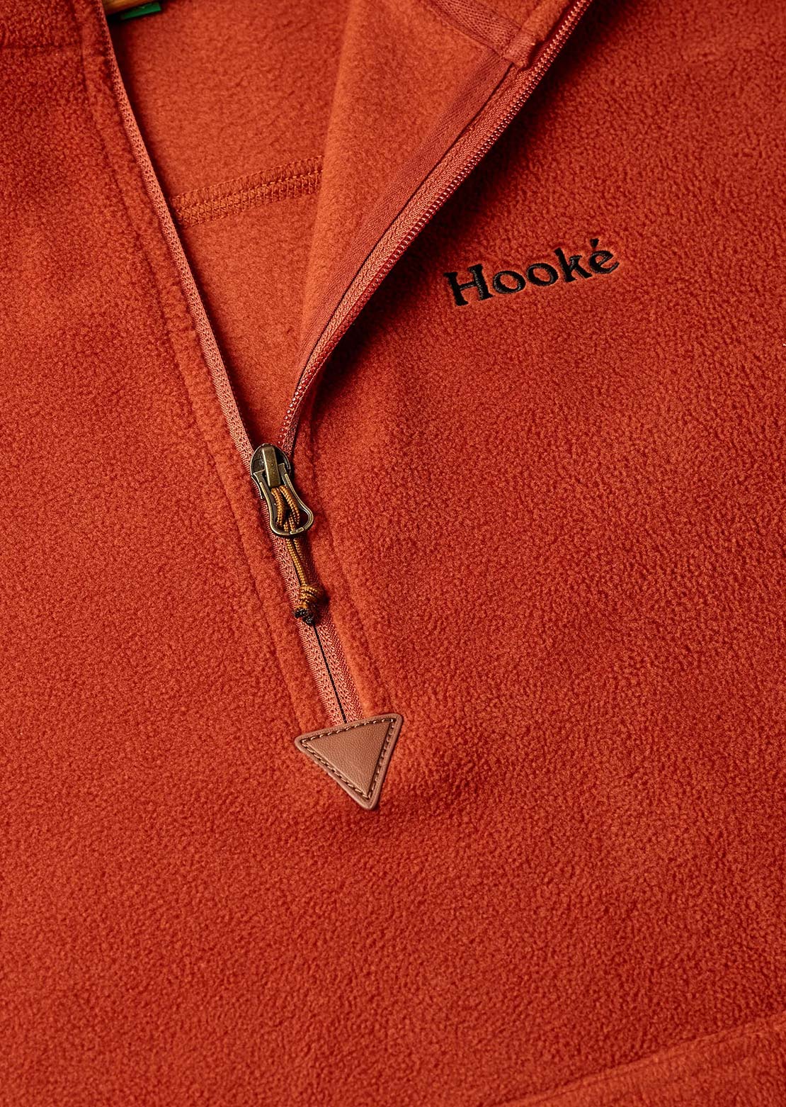 Hooké Men&#39;s Pullover Polar Fleece Burnt Orange