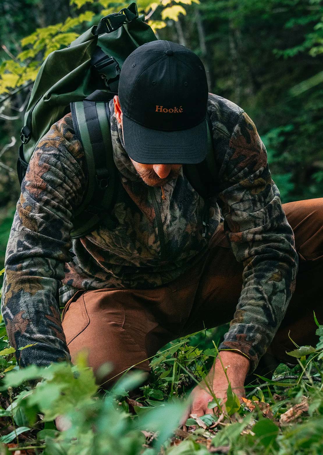 Hooké Men's Pullover Polar Fleece Forest Camo