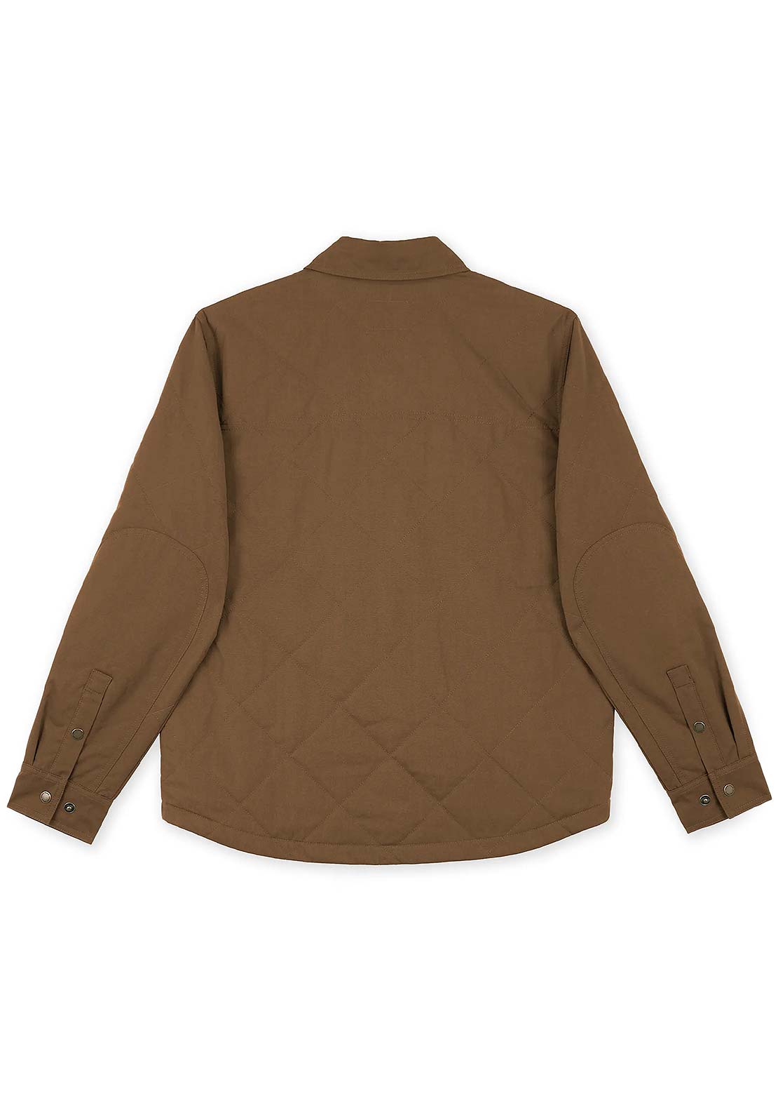 Hooké Men's Quilted Jack Button Up Shirt Leather Brown