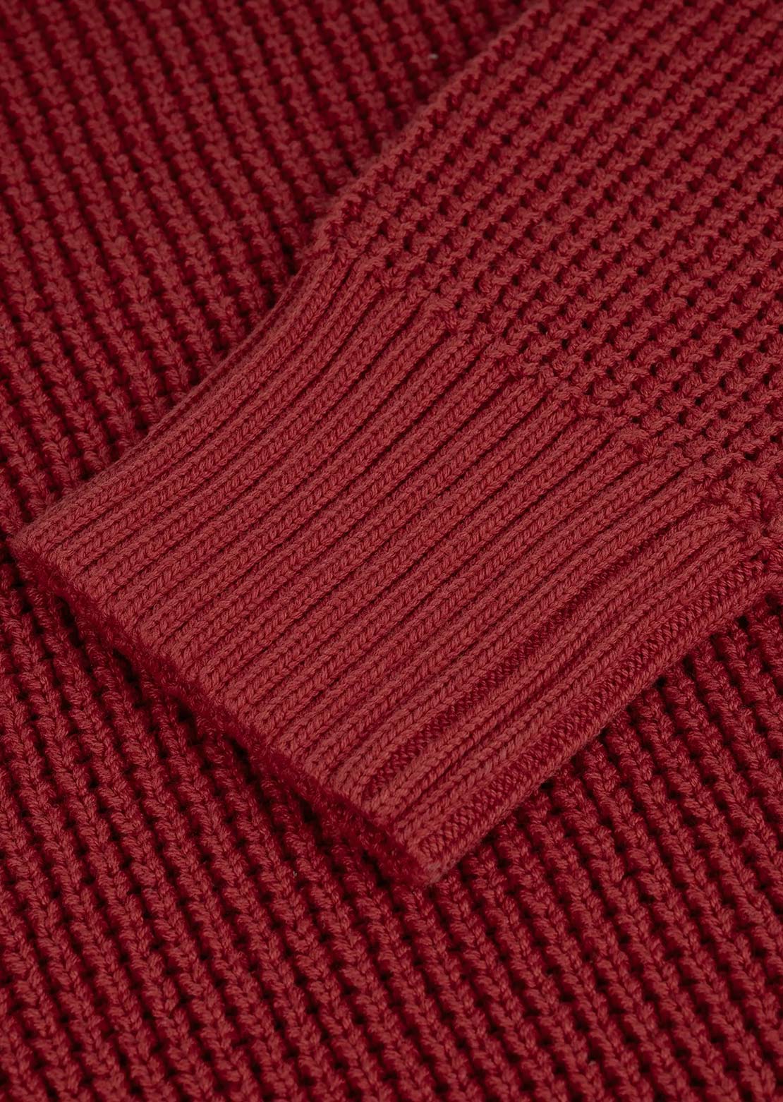 Hooké Men's Waffle Knit Sweater Red Leaf