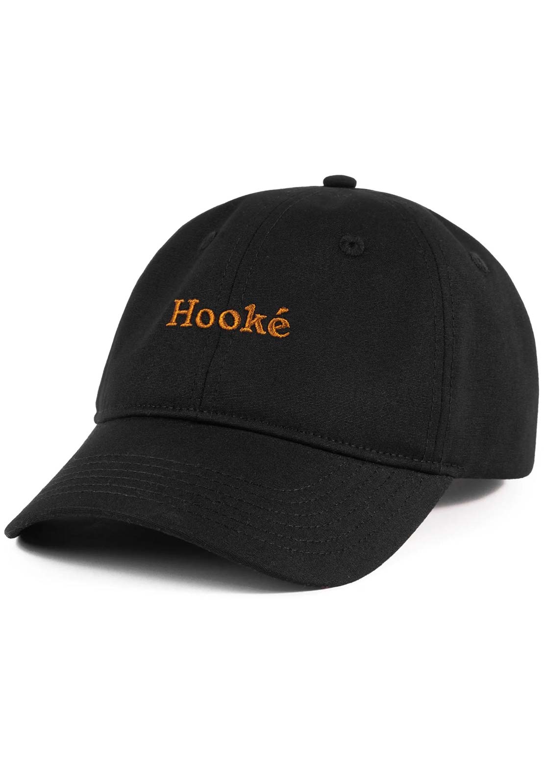 Hooké Unisex Dad Cap Black & Leather Brown