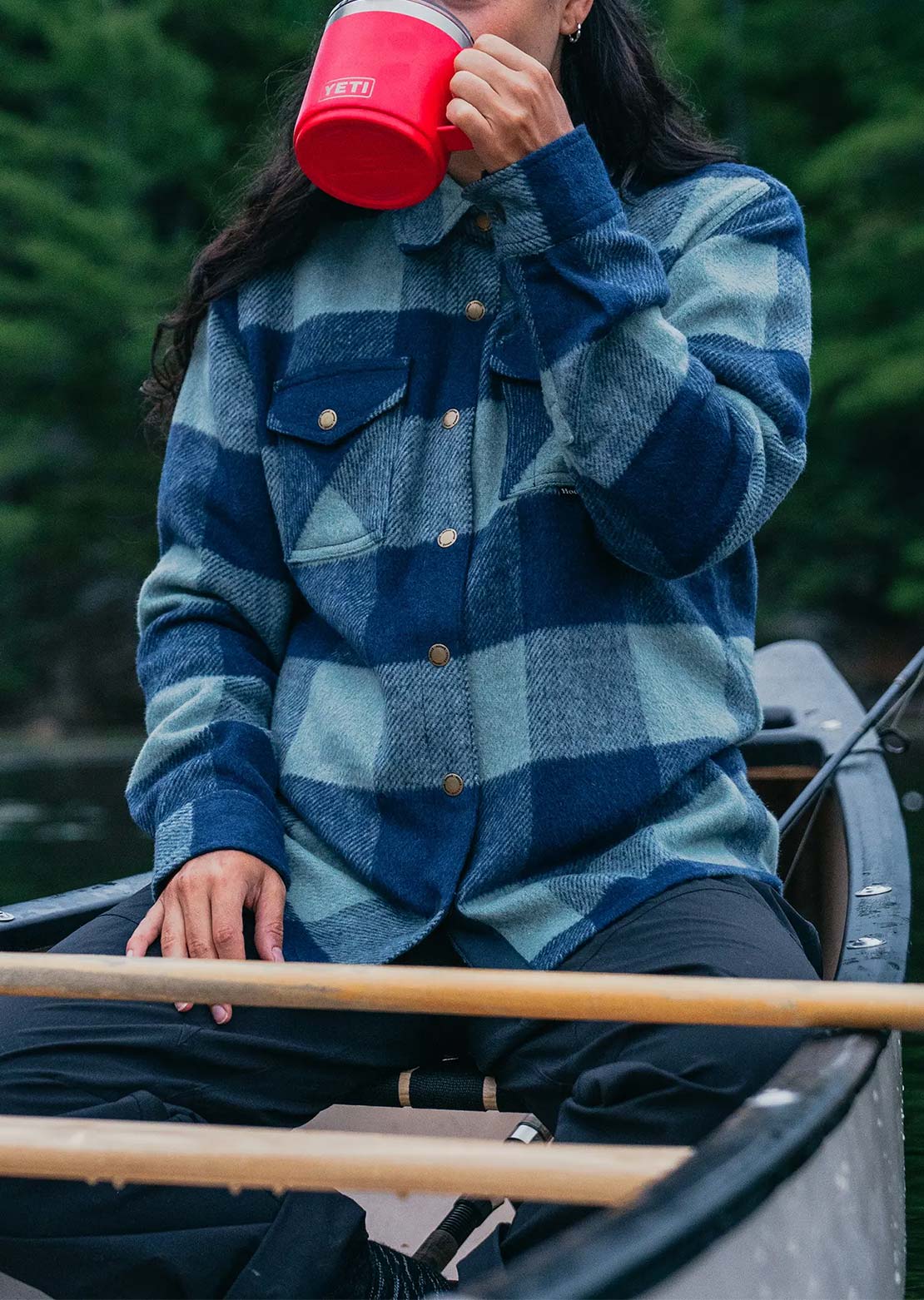 Hooké Women's Canadian Button Up Shirt Navy/Slate