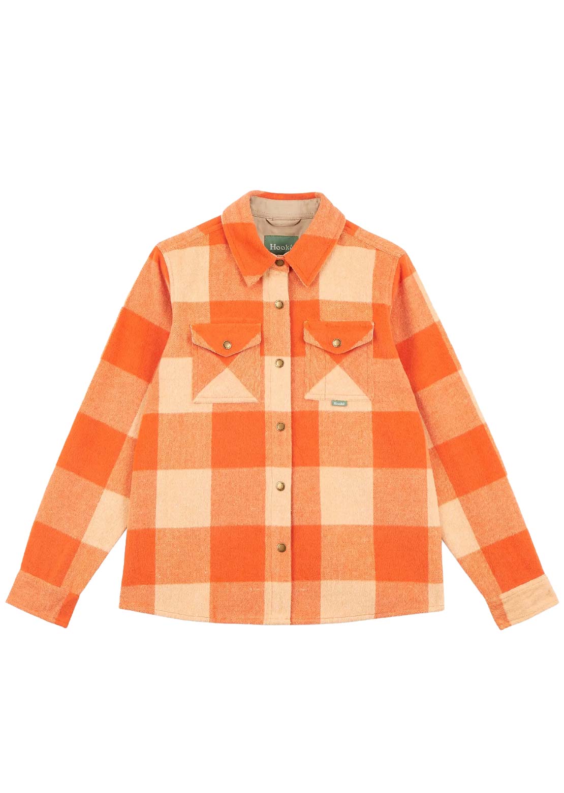 Hooké Women's Canadian Button Up Shirt Orange/Apricot Cream