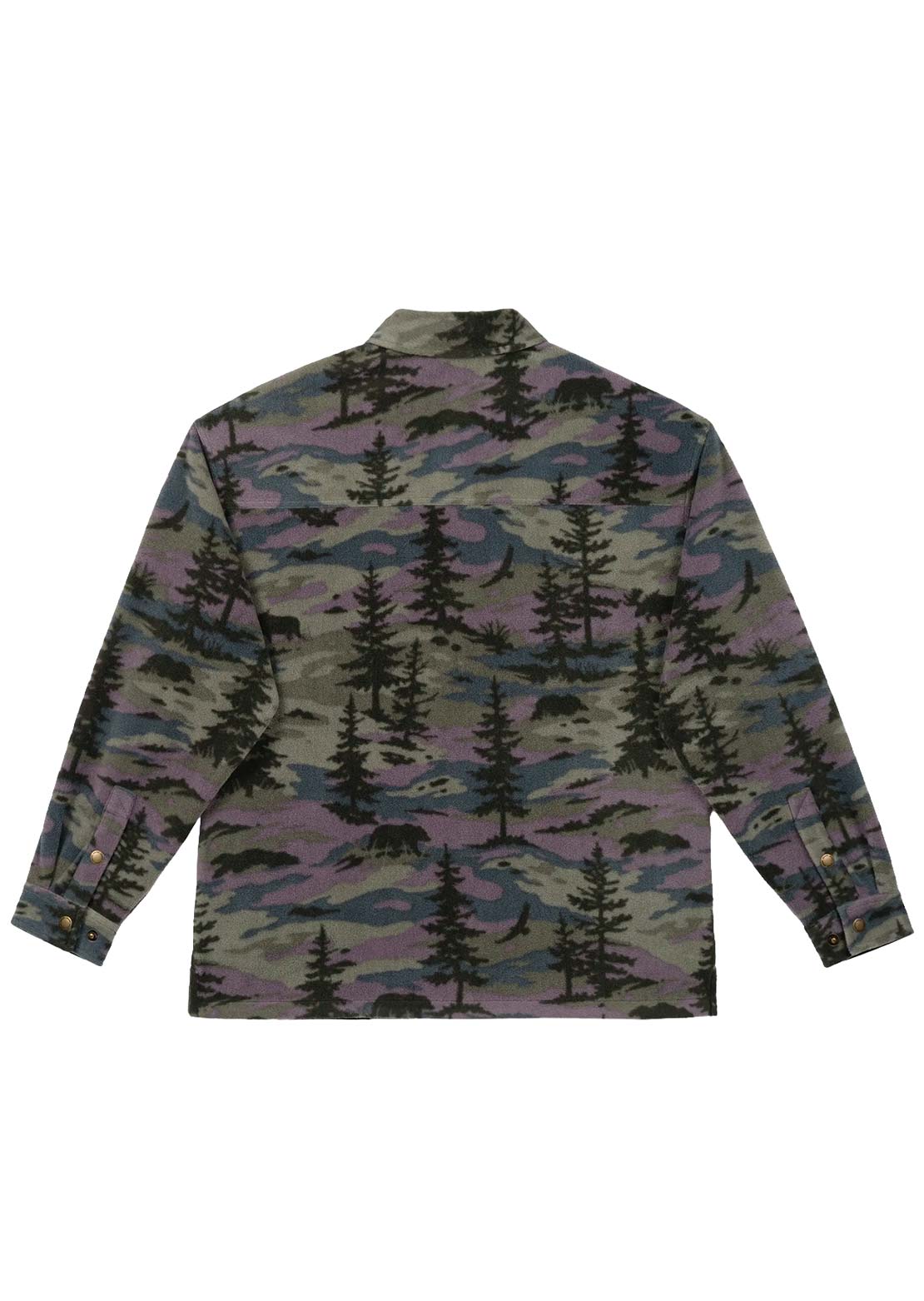 Hooké Women's Oversized Polar Fleece Button Up Shirt Borealis