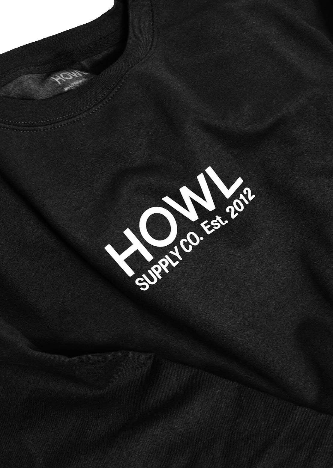 HOWL Logo Crew Long Sleeve Black
