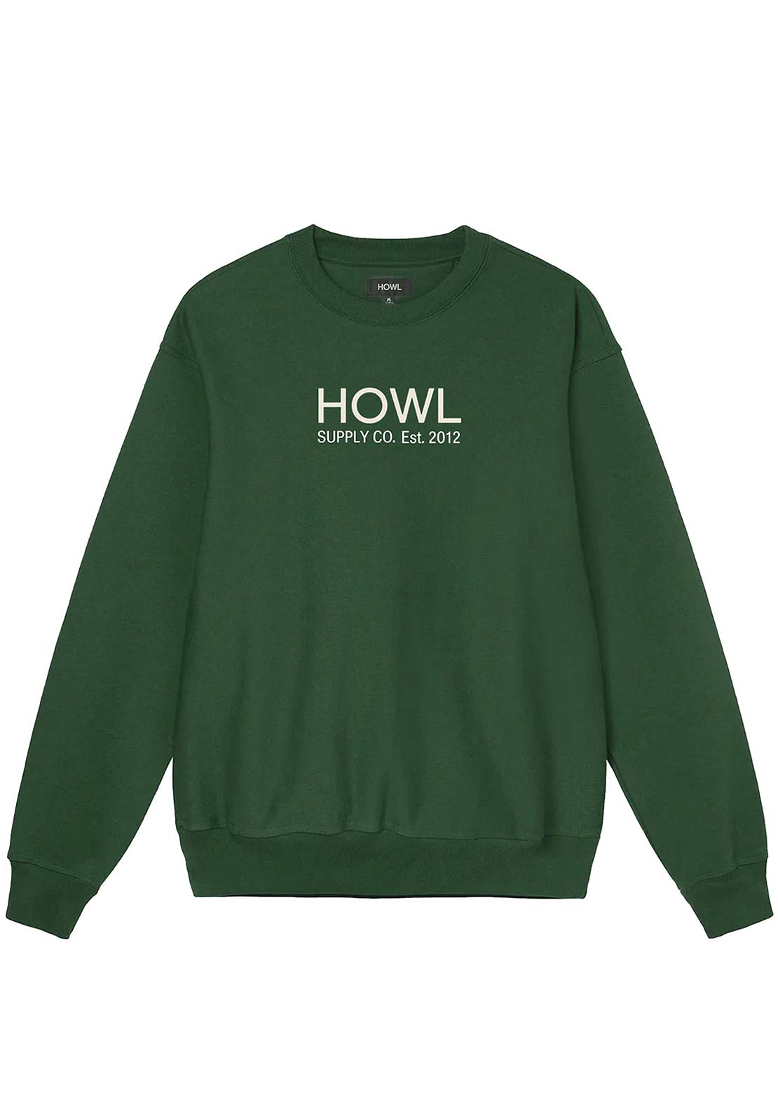 HOWL Logo Crew Long Sleeve Green