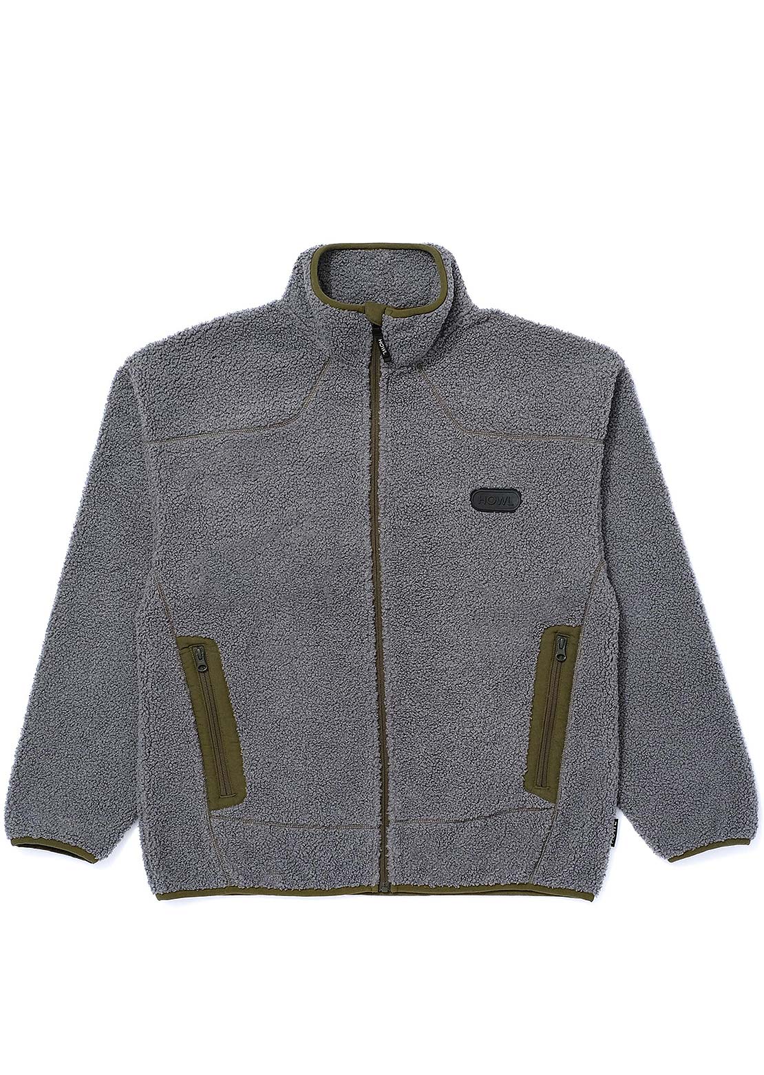 HOWL Textured Zip Long Sleeve Grey