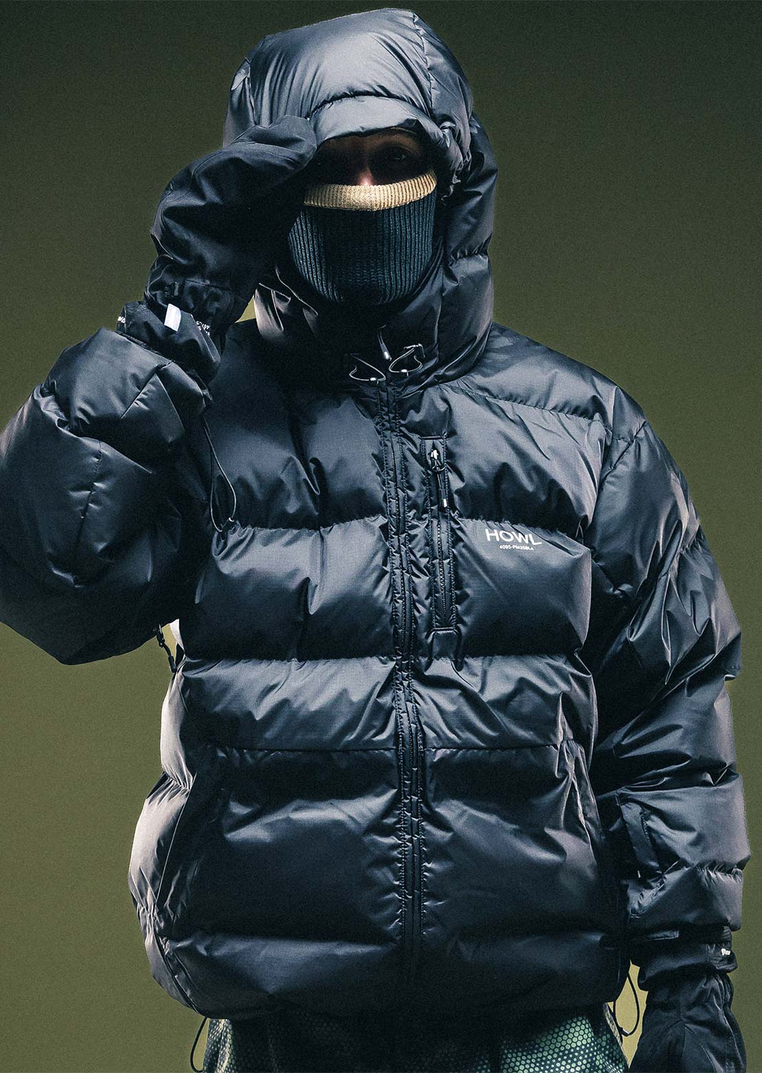 HOWL Unisex Puffy Jacket Black