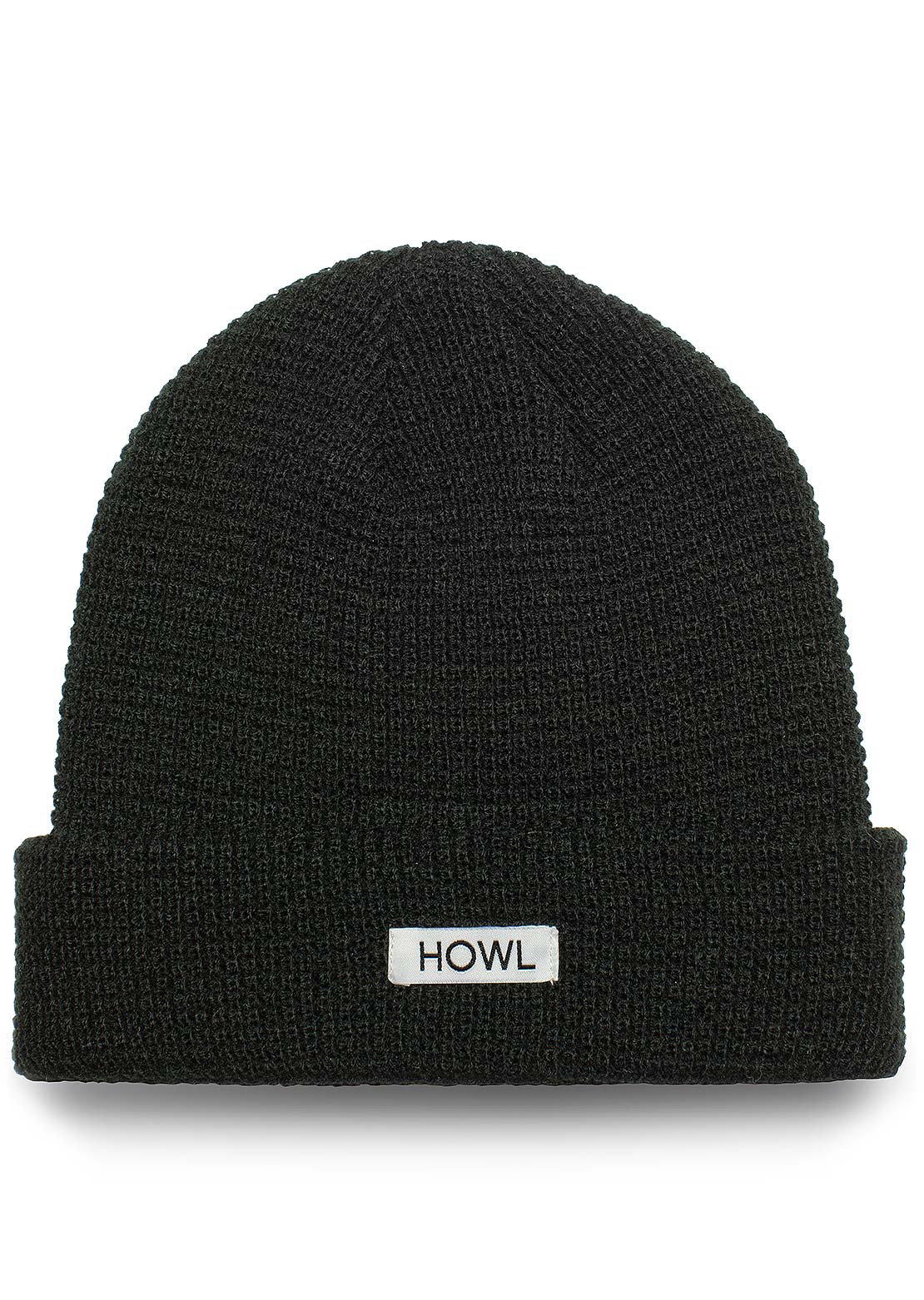 HOWL Waffle Beanie Black