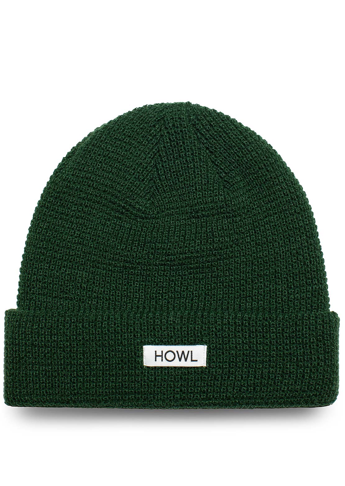 HOWL Waffle Beanie Dark Green