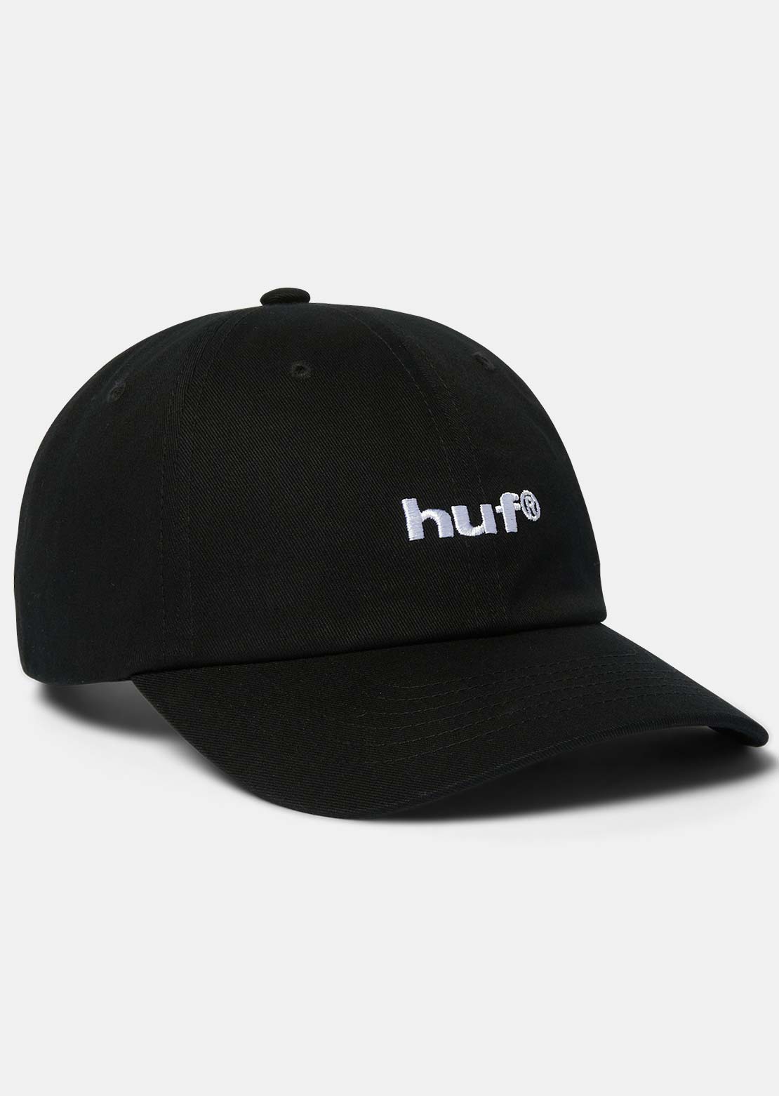 HUF Men's 89 Embroidered 6 Panel CV Cap Black/White