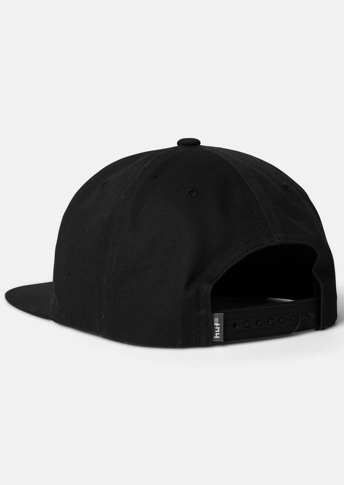 HUF Men's Box Logo Snapback Cap Black/Black
