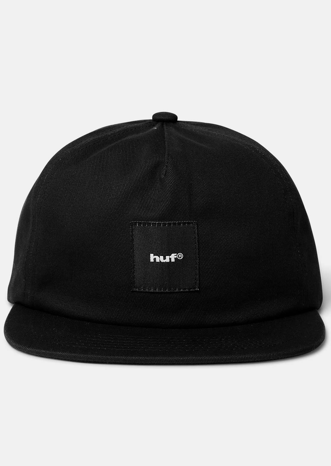 HUF Men's Box Logo Snapback Cap Black/Black