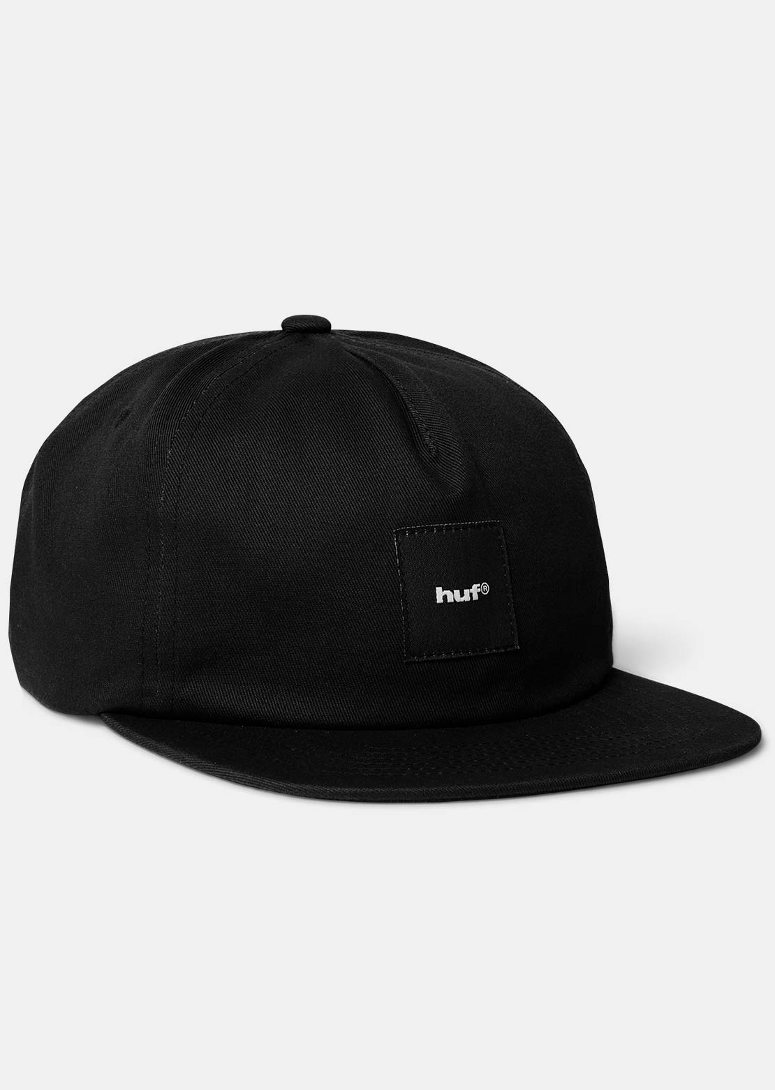 HUF Men's Box Logo Snapback Cap Black/Black