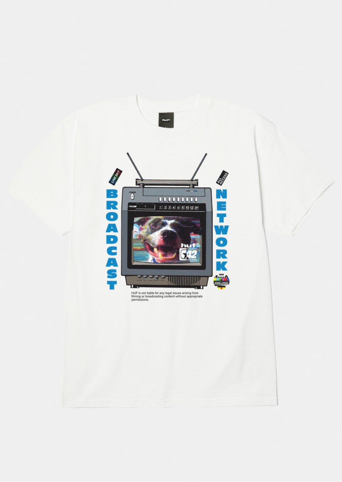 HUF Men's Broadcast T-Shirt White