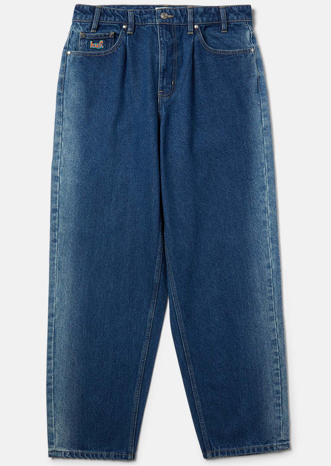 HUF Men's Cromer Washed Pants Stone Wash Indigo