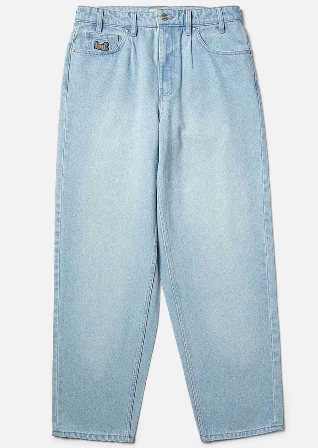 HUF Men's Cromer Washed Pants Washed Light Blue