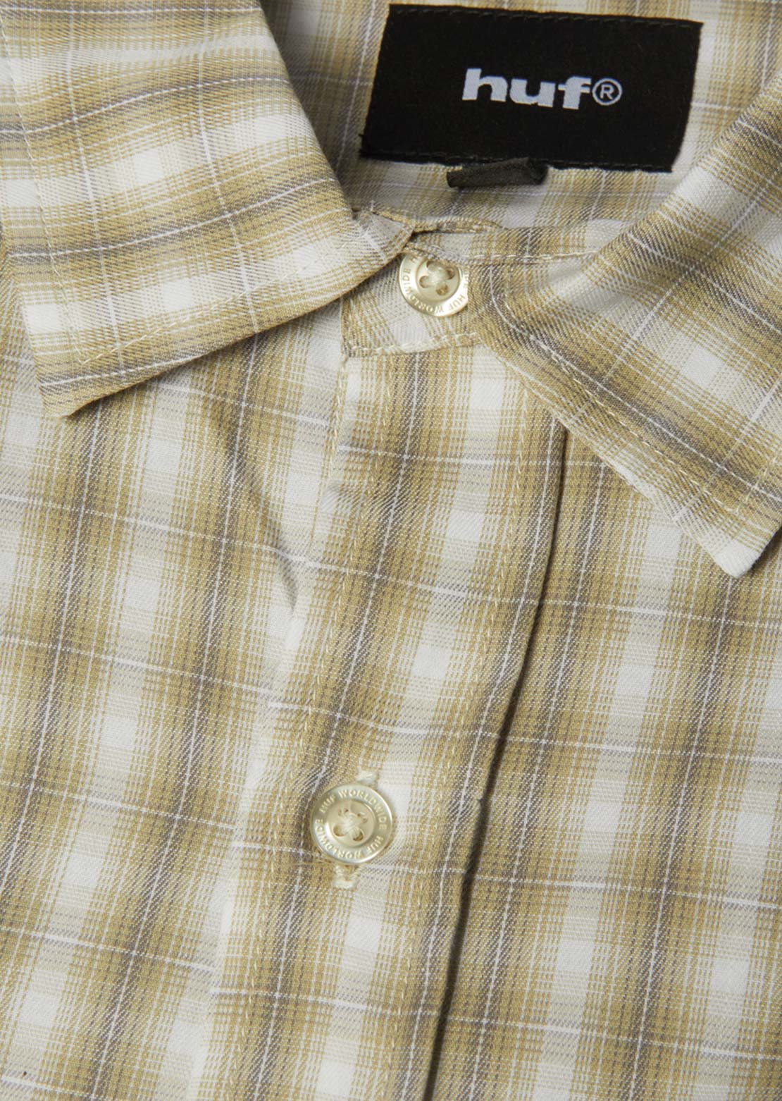 HUF Men's H Star Long Sleeve Plaid Button Up Shirt