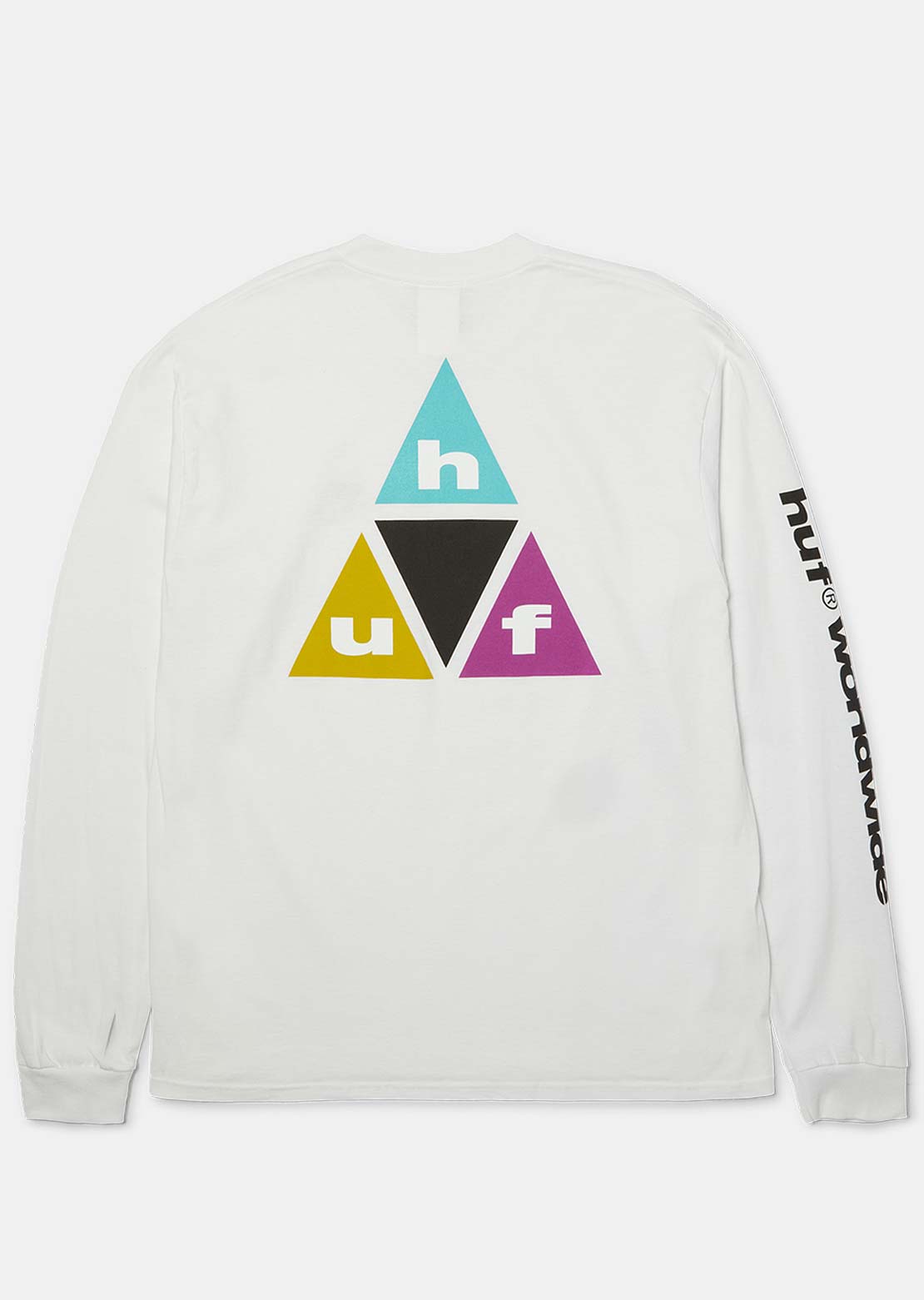 HUF Men's Prism TT Long Sleeve White