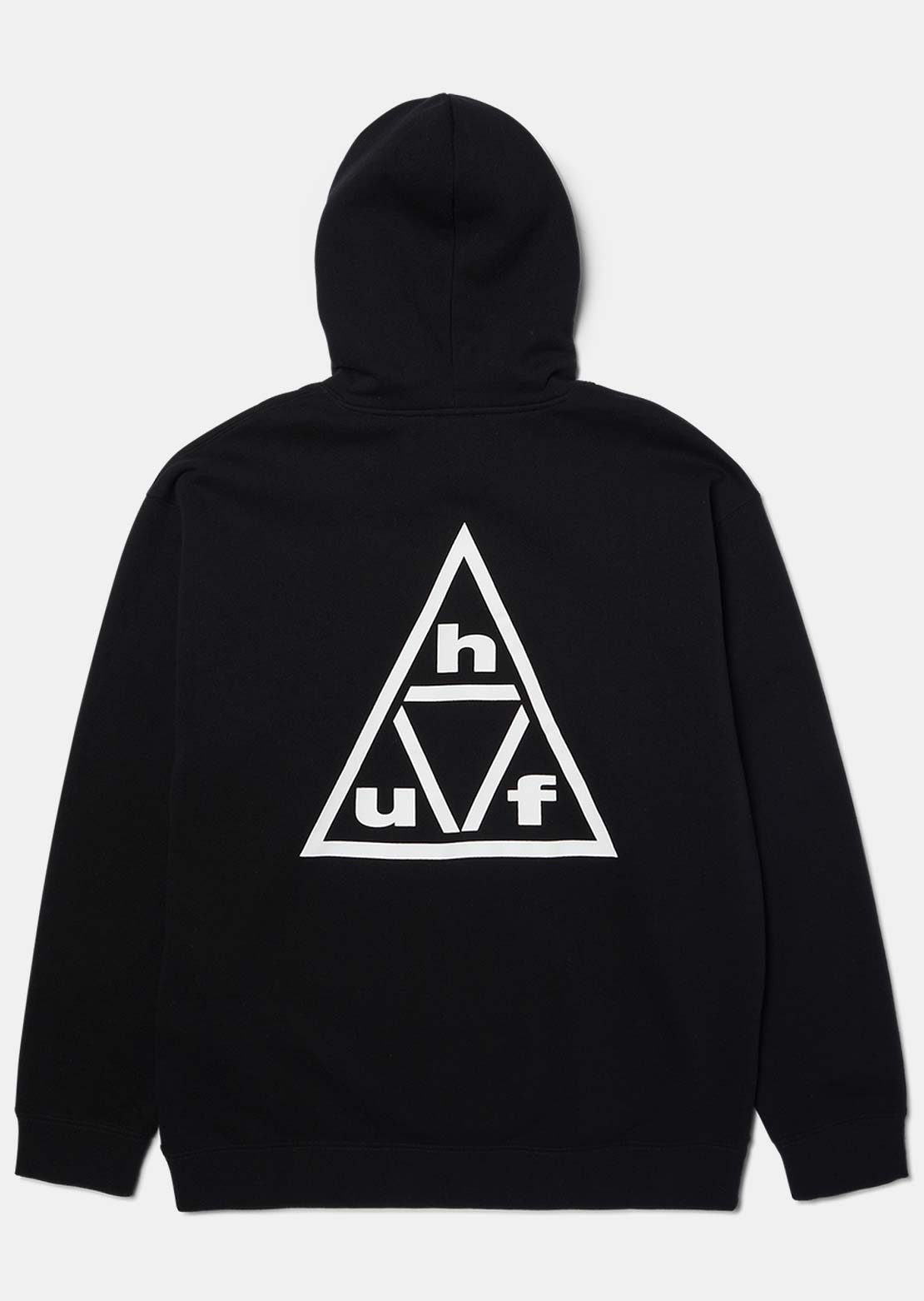 HUF Men's Triple Triangle Pullover Hood Black/White