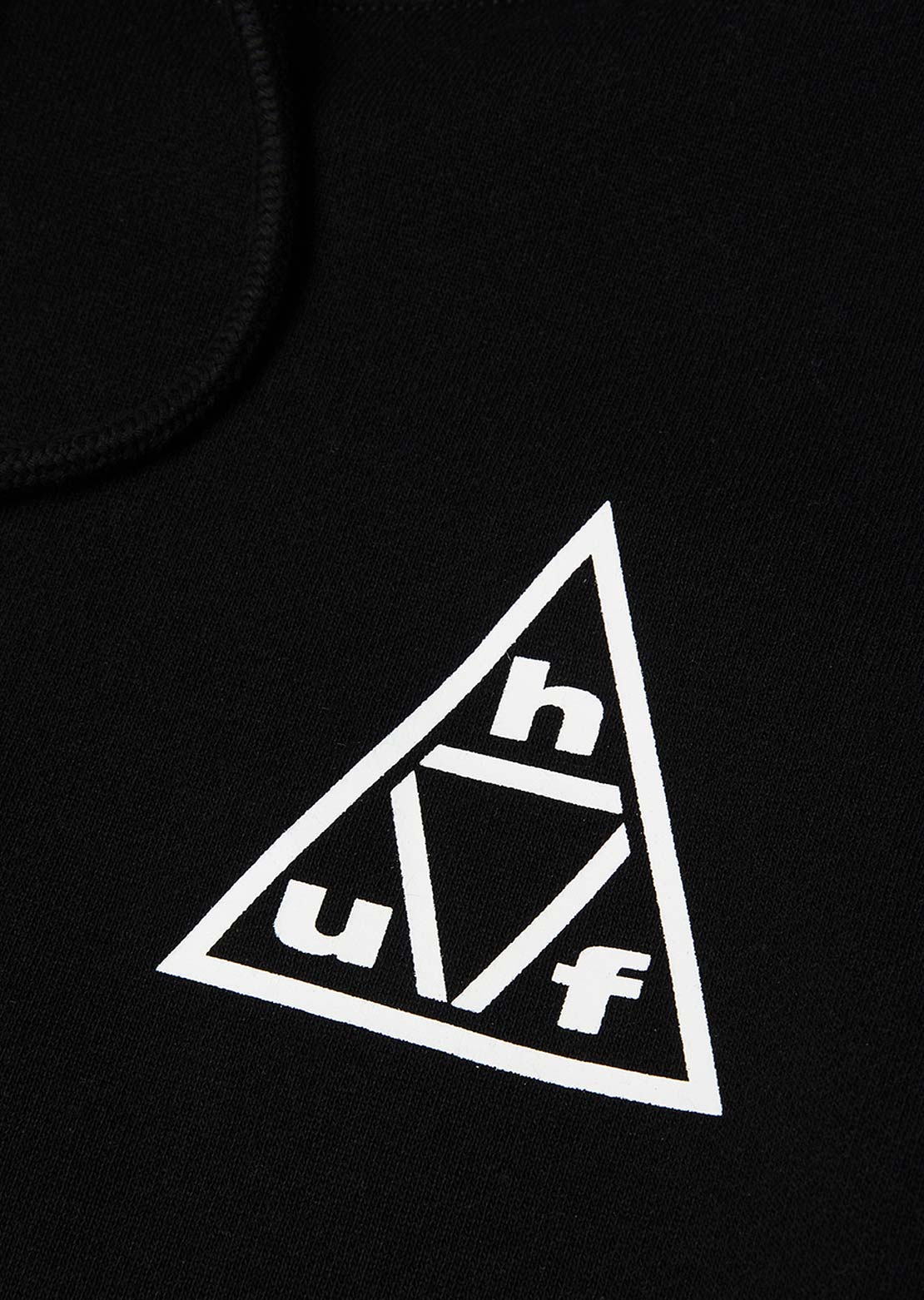 HUF Men's Triple Triangle Pullover Hood Black/White