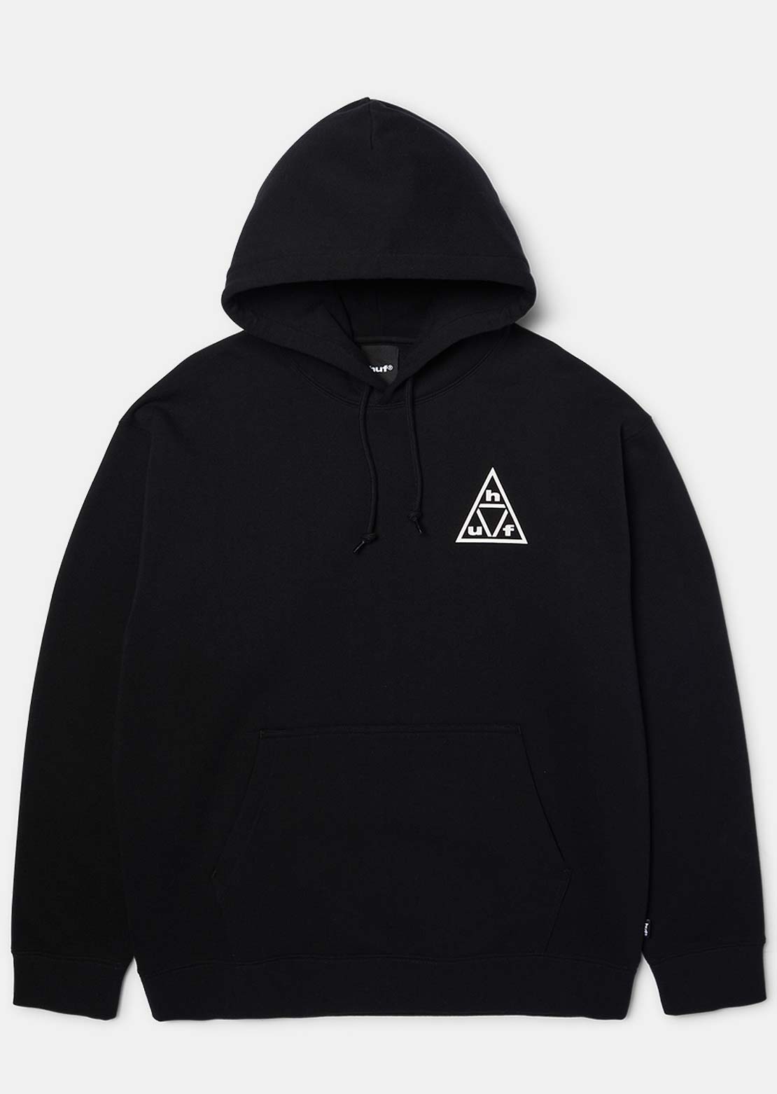 HUF Men's Triple Triangle Pullover Hood Black/White